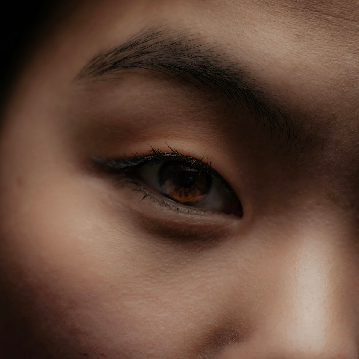 close-up of a person's eye